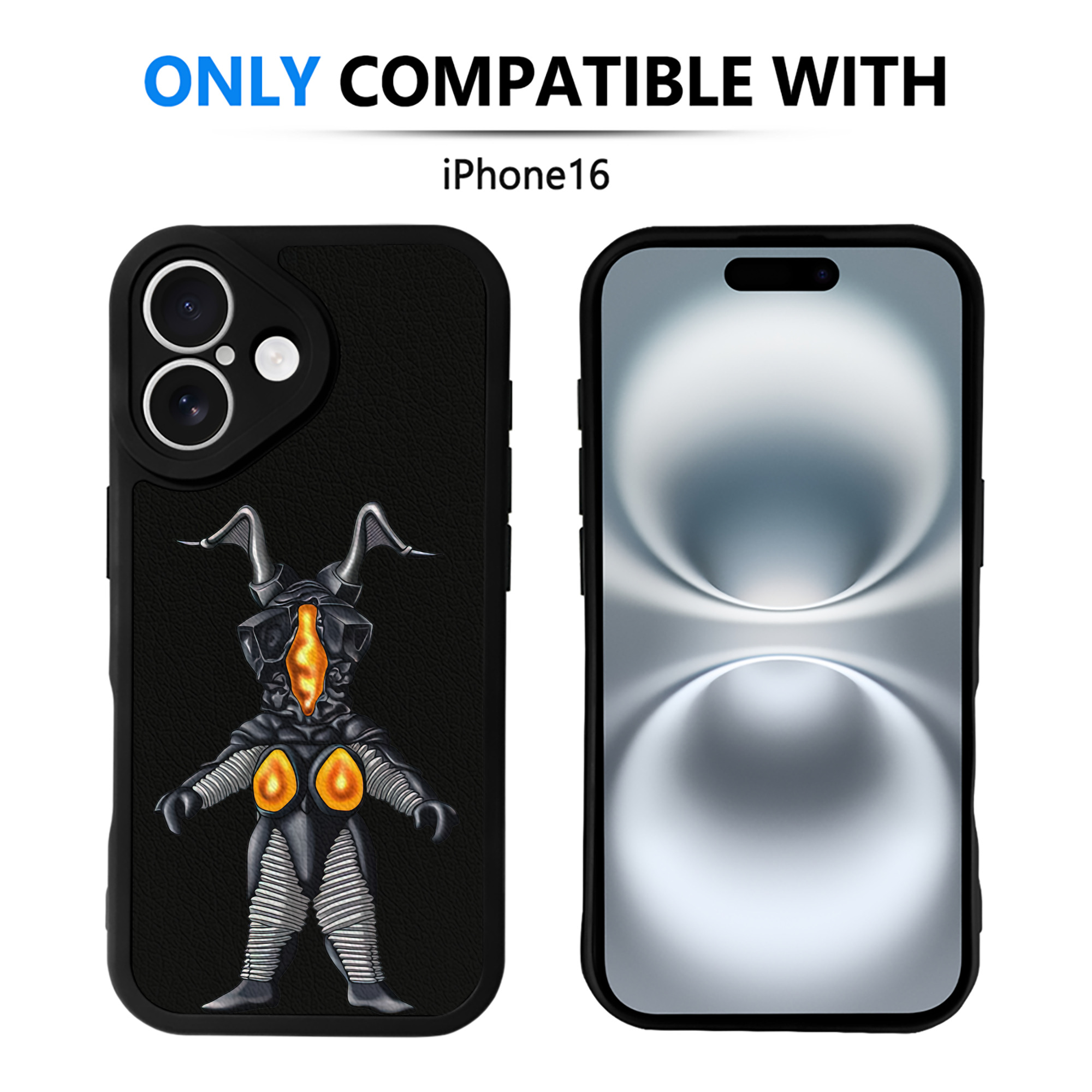 （画像用） ウルトラマン Ultraman 【iPhone 16シリーズ対応】シリコンスマホケース（レザー調） 材質：シリコン